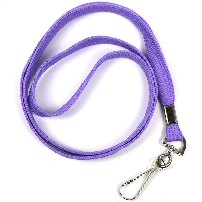 Beebel Lanyards 100 Pack Purple Lanyards with Swivel Hook Clips for ID Name Badge Holder (Purple, 100 Pack) - Image 4